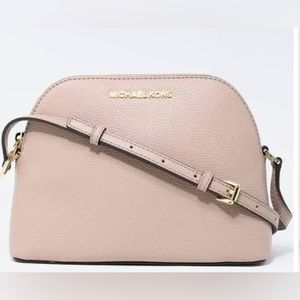MICHAEL KORS ADELE Medium Dome Crossbody Fawn Leather NWT ($248)